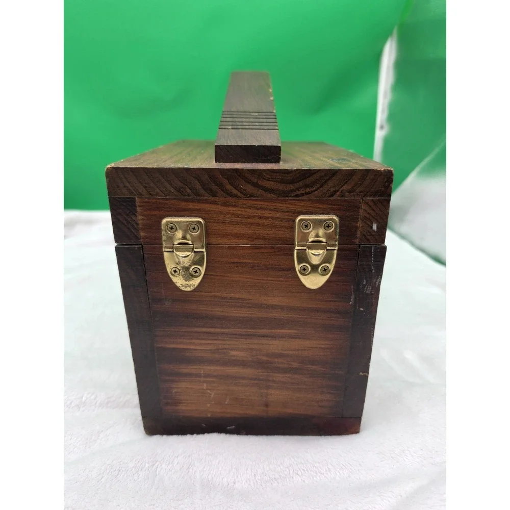 Wooden Shoe Shine Box VTG